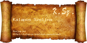 Kalapos Szelina névjegykártya